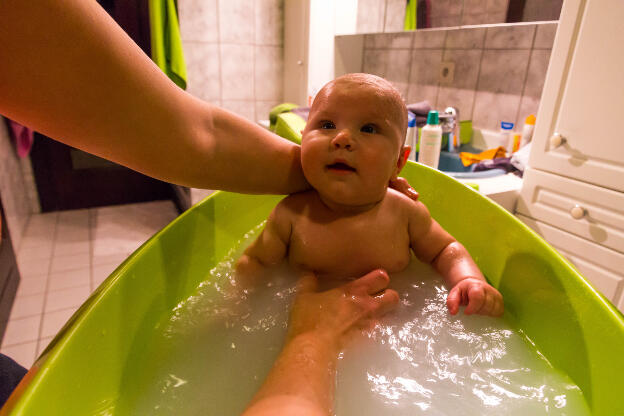 C'est parti pour le bain!