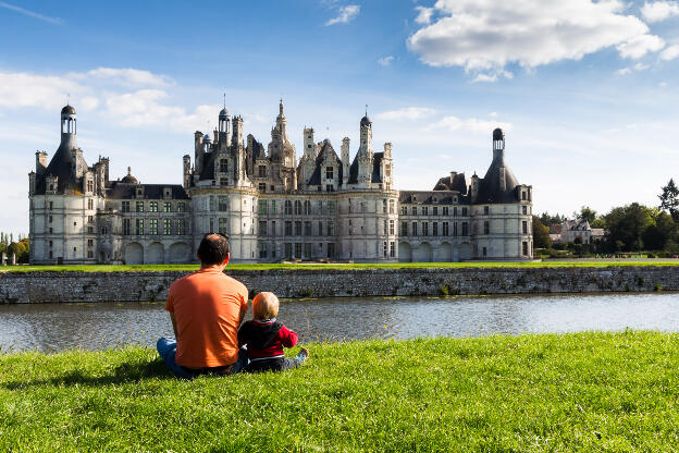 Avec papa à Chambord