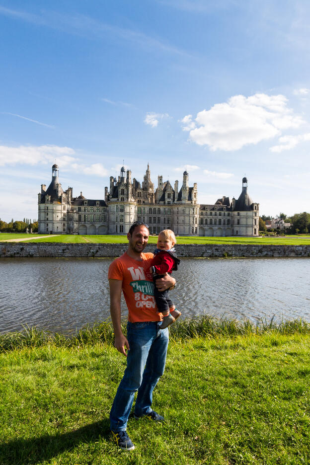 Avec papa à Chambord