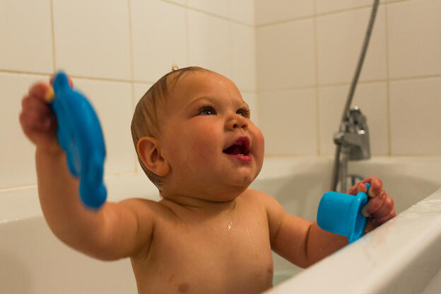 Dans le bain