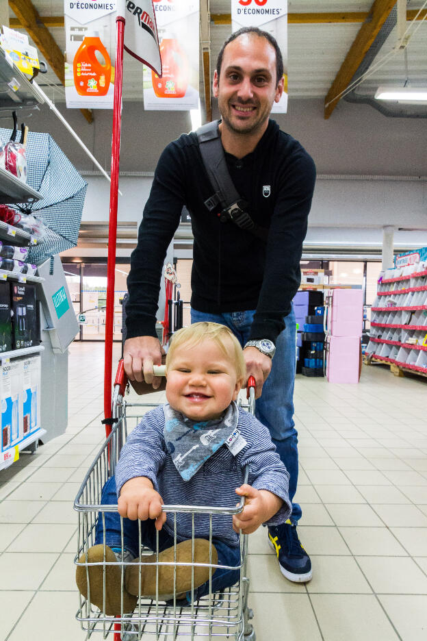 Aux courses dans son caddy