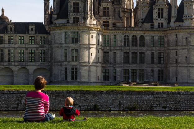 Avec maman à Chambord