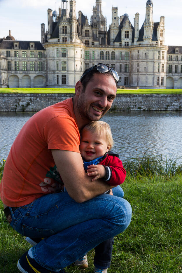 Avec papa à Chambord