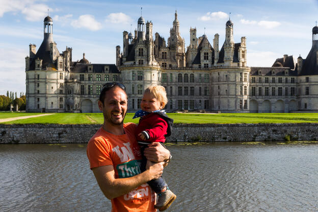 Avec papa à Chambord