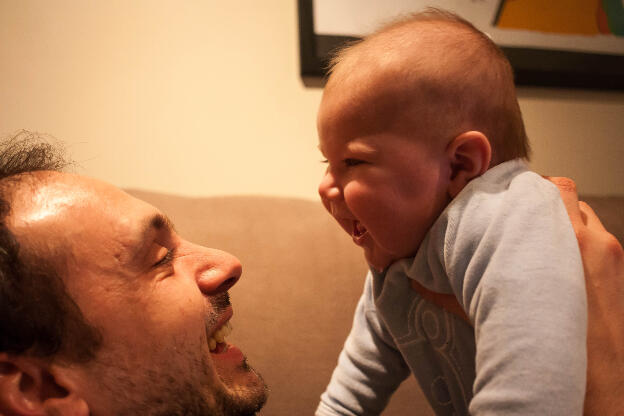 On se marre avec papa!